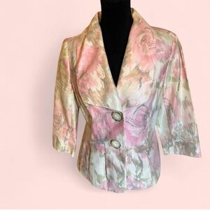Tribal Pink and Cream Floral Blazer